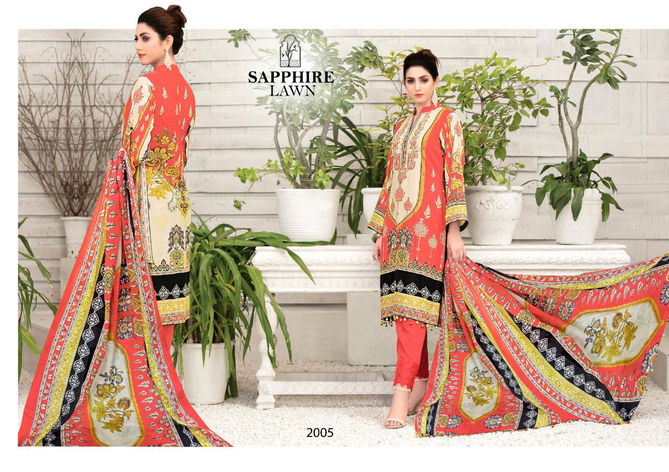 Sapphire Lawn 2  Latest Fancy Designer Karachi Dress Materials Collection